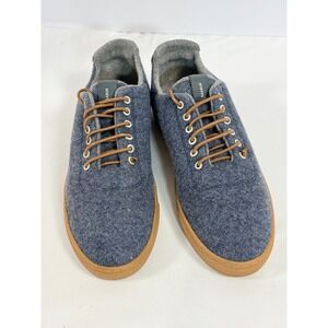 Baabuk Urban Wooler women's Sneakers Blue Wool Felt Lace Up Gum Sole Shoes 38